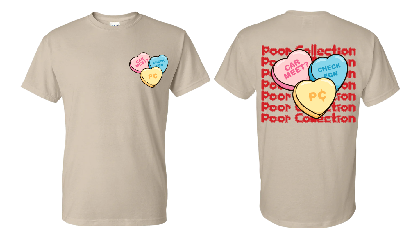 Valentines Candy Hearts Pc Tee