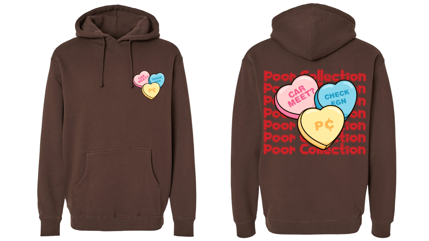 Valentines Candy Hearts Pc Hoodie