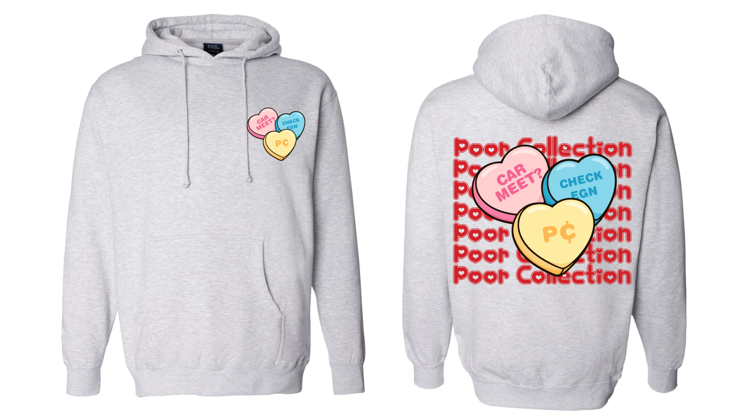 Valentines Candy Hearts Pc Hoodie